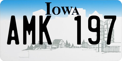 IA license plate AMK197