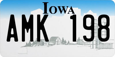 IA license plate AMK198