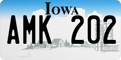 IA license plate AMK202