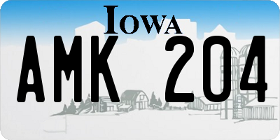 IA license plate AMK204