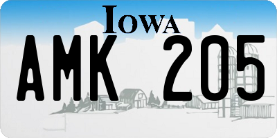 IA license plate AMK205