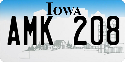 IA license plate AMK208