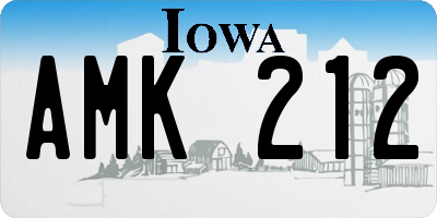 IA license plate AMK212