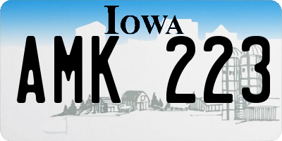 IA license plate AMK223