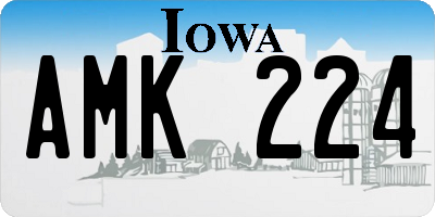 IA license plate AMK224