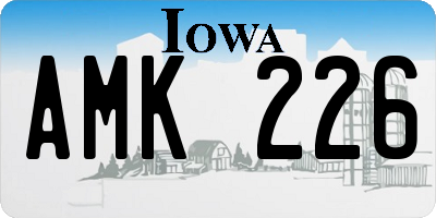 IA license plate AMK226