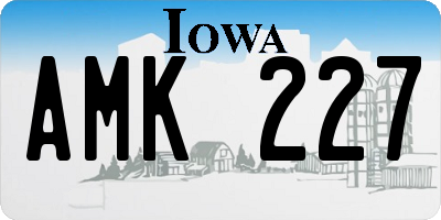 IA license plate AMK227