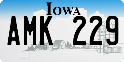 IA license plate AMK229