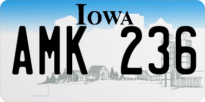 IA license plate AMK236