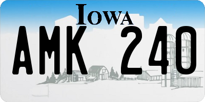 IA license plate AMK240