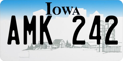 IA license plate AMK242