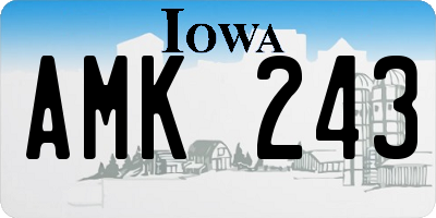 IA license plate AMK243