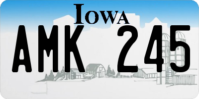 IA license plate AMK245