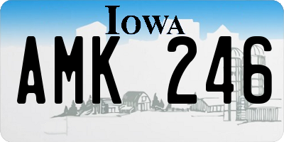IA license plate AMK246