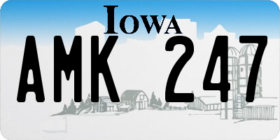 IA license plate AMK247