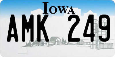 IA license plate AMK249