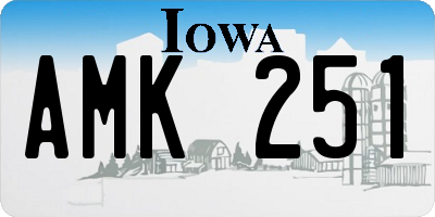 IA license plate AMK251
