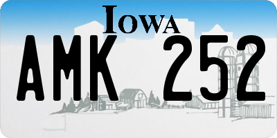 IA license plate AMK252