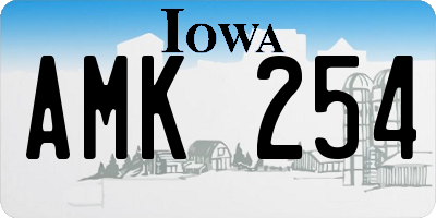 IA license plate AMK254