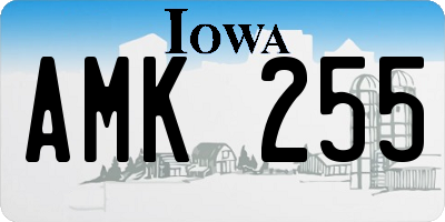 IA license plate AMK255