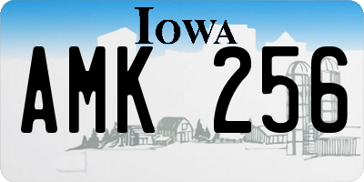 IA license plate AMK256