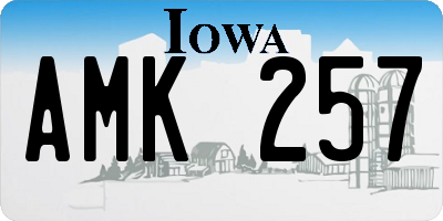 IA license plate AMK257