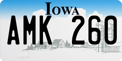 IA license plate AMK260