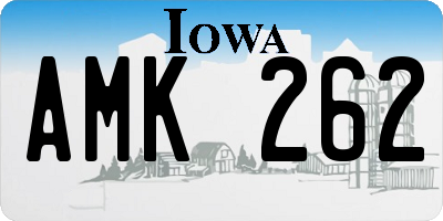 IA license plate AMK262