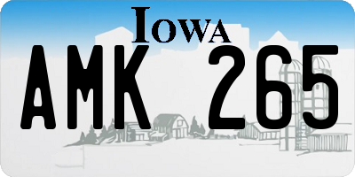 IA license plate AMK265