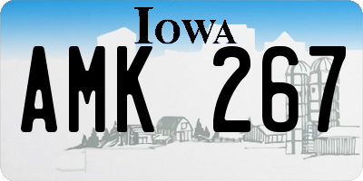IA license plate AMK267