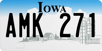 IA license plate AMK271