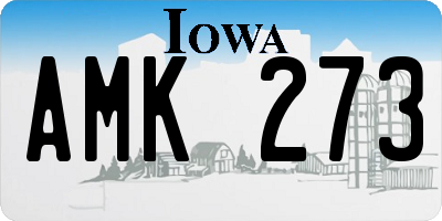 IA license plate AMK273