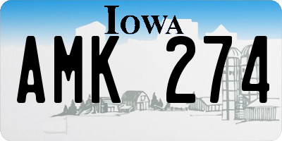 IA license plate AMK274