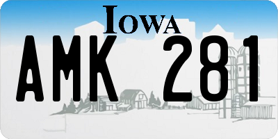 IA license plate AMK281