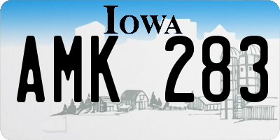 IA license plate AMK283