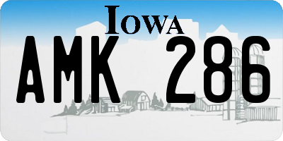IA license plate AMK286