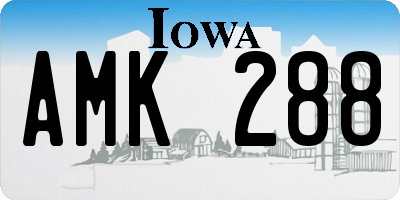 IA license plate AMK288