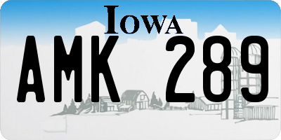 IA license plate AMK289