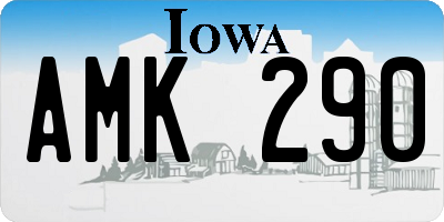 IA license plate AMK290