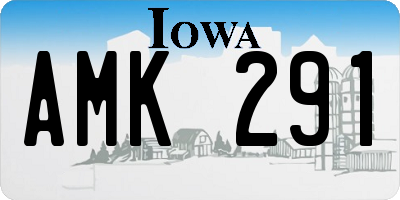 IA license plate AMK291