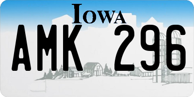IA license plate AMK296
