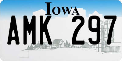 IA license plate AMK297