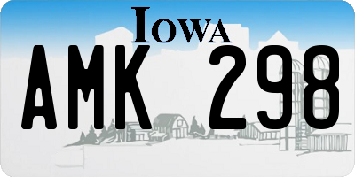 IA license plate AMK298