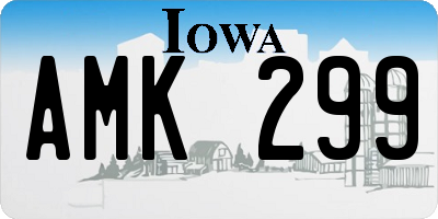 IA license plate AMK299