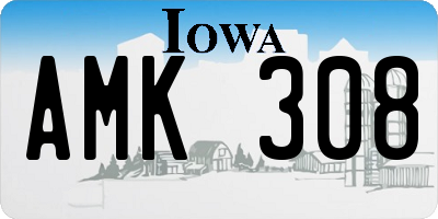 IA license plate AMK308
