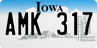 IA license plate AMK317
