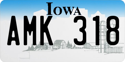IA license plate AMK318