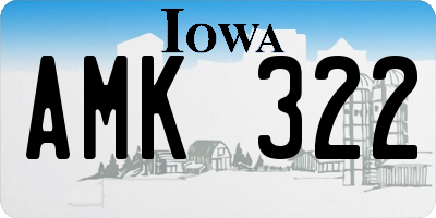 IA license plate AMK322