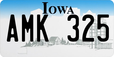 IA license plate AMK325