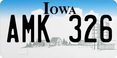 IA license plate AMK326